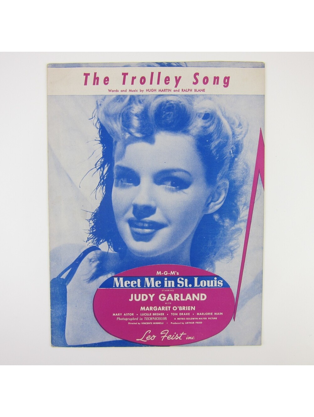 Sheet Music The Trolley Song Meet Me In St. Louis Judy Garland Vintage 1944